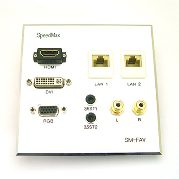 SpeedMax(스피드맥스) [SM-FAV] HDMI,DVI,RGB,3.5ST,LAN,2RCA 판넬