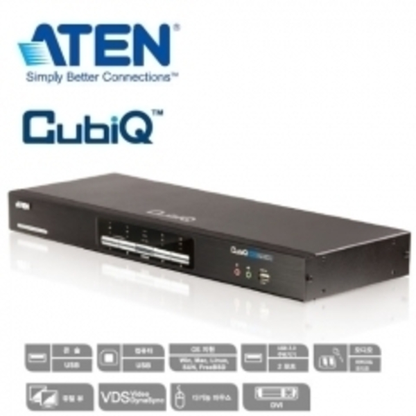ATEN(아텐) [CS1644A] (4 port DVI Dual Link and Dual View KVM Switch)   