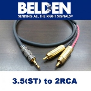 Belden(벨덴) 3.5스테레오 to 2RCA 무산소동선(OFC)YJ56878선재 케이블[0.5M~20M] 