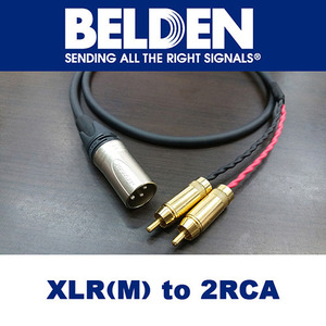 Belden(벨덴) XLR(수) to 2RCA 무산소동선(OFC)YJ56878선재 케이블 0.5M~20M