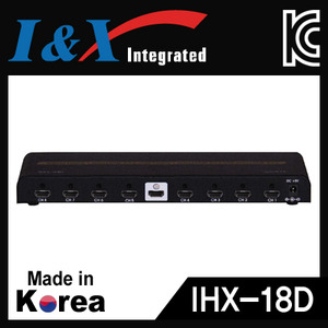 I&amp;X(아이앤엑스) [IHX-18D] 국산 HDMI 1:8 분배기  