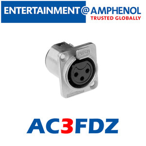 AMPHENOL(암페놀) [AC3FDZ] 3Pole XLR (F) D Type 섀시형 