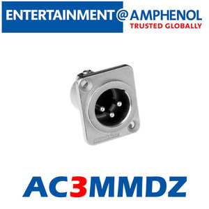 AMPHENOL(암페놀) [AC3MMDZ] 3Pole XLR (M) D Type 섀시형 
