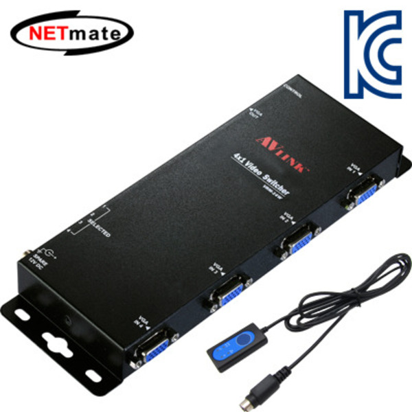 NETmate(넷메이트) [VRM-14W ] 4:1 RGB선택기(벽걸이형)  