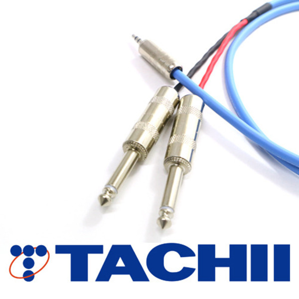 TACHII(타치이) [TC-PBYM-S] 팬텀블루 3.5 스테레오 to 2MONO 케이블 0.5m~