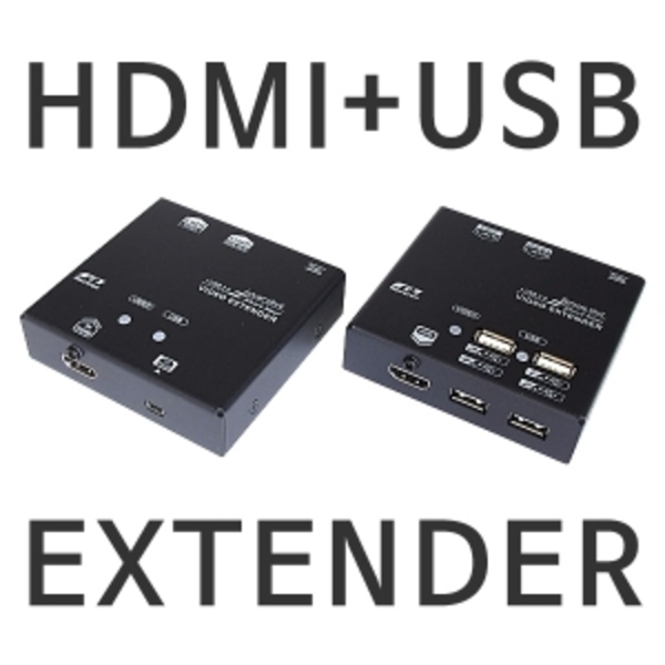 Rextron(렉스트론) [SHM-M152LR] HDMI + USB 2.0 익스텐더 / 2 * UTP Cable 사용/ 최대 40m 연장