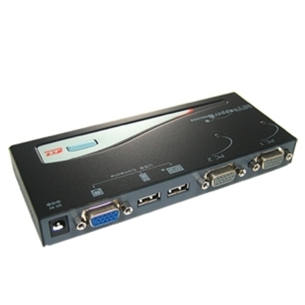 Rextron(렉스트론) [UMH-2] 컴팩트형 USB KVM 스위치 (2PORT) USB전용 케이블 2개 포함