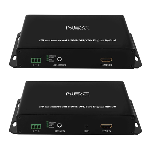 NEXT(넥스트) [NEXT-1022HFC] 비압축, 무손실 HDMI 광 리피터 / 최대 20Km지원 비디오 광모듈 기본제공 / Single-Mode LC 1Core RX,TX / Full HD