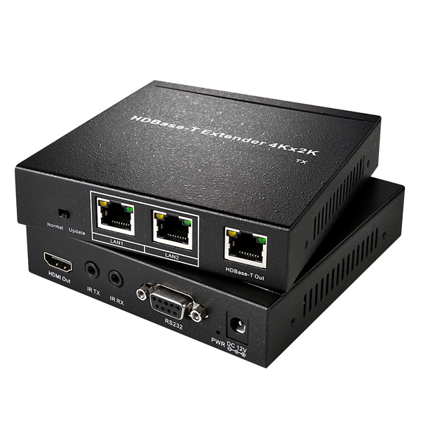 NEXT(넥스트) [NEXT-HD100RS-4K] HDMI 100M HDBase-T지원 4K거리연장기, UTP Cat.5e/6, RS232 및 이더넷신호전송, 3D영상지원 , IR센서로 원격리모트컨트롤지원