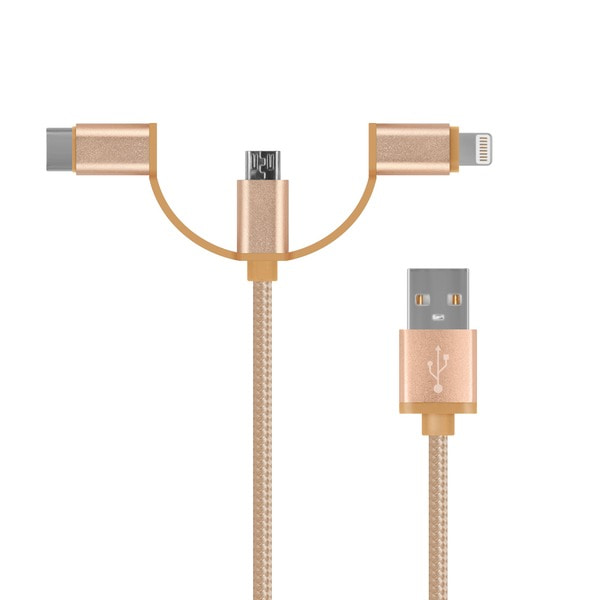 NEXT(넥스트) [NEXT-1529LCMD] USB to 라이트닝 8핀 + type-c +Micro 5pin 충전/데이터 cable(커넥터타입)