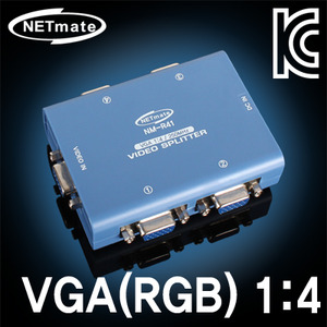 NETmate(넷메이트) [NM-R41] VGA(RGB) 1:4 모니터 분배기(250MHz)