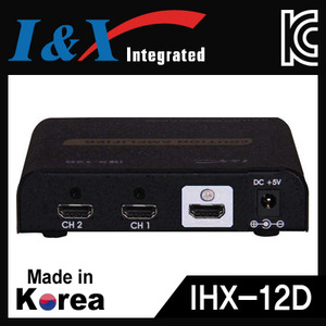 I&amp;X(아이앤엑스) [IHX-12D] 국산 HDMI 1:2 분배기  