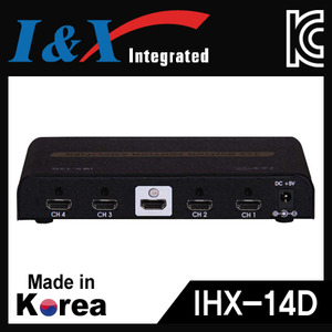 I&amp;X(아이앤엑스) [IHX-14D] 국산 HDMI 1:4 분배기  