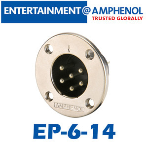AMPHENOL(암페놀) [EP-6-14] 6 Pole 섀시 마운트 원형 스피커 커넥터(M)