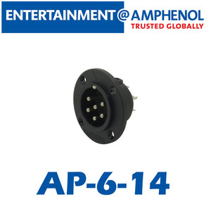 AMPHENOL(암페놀) [AP-6-14] 6 Pole 섀시 마운트 원형스피커 커넥터(M)