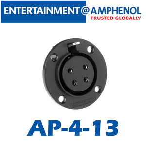AMPHENOL(암페놀) [AP-4-13] 4 Pole 섀시 마운트 원형스피커 커넥터(F)