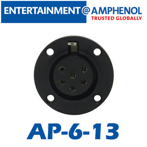 AMPHENOL(암페놀) [AP-6-13] 6 Pole 섀시 마운트 원형스피커 커넥터(F)